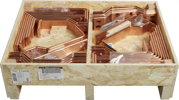 legrand-barres cuivre pli�es/perc�es racc aval dmx� inv fixe taille1 alu 2 barres /p�le (404365)