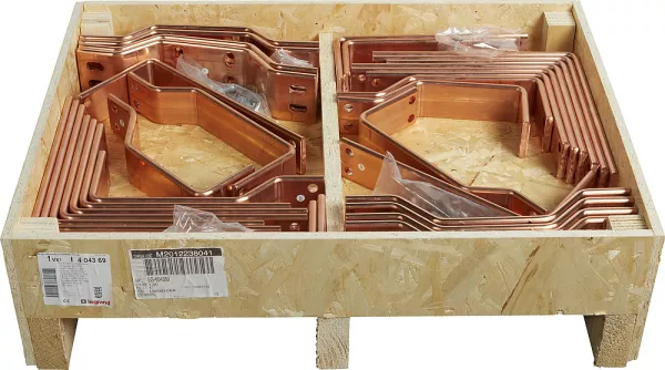 legrand-barres cuivre pli�es/perc�es racc aval dmx� inverseur fixe t1 sur jeu barre alu (404369)