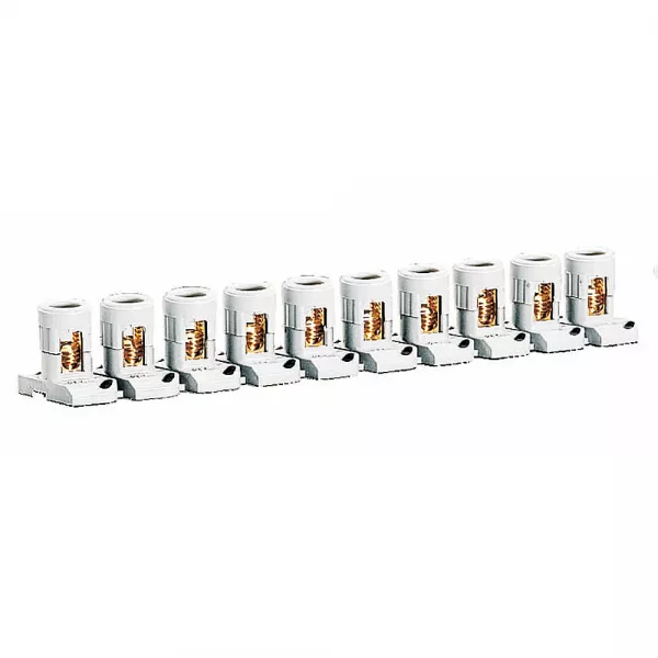 legrand-barrette de 10 bornes s�parables avec capacit� par borne 2x16mm� et pas 21mm (034002)