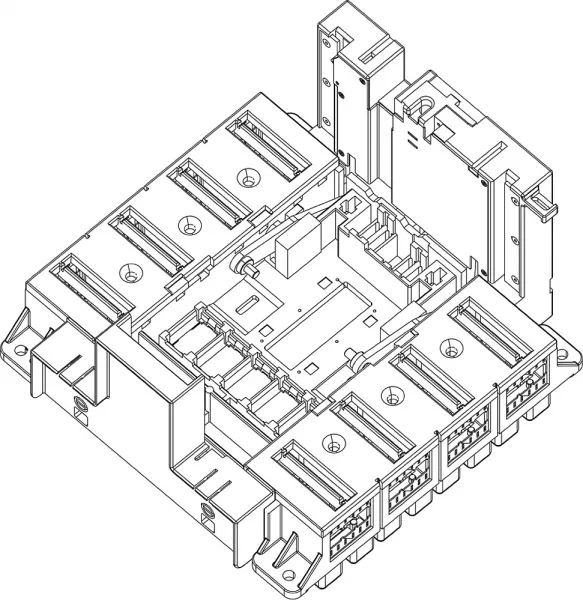 legrand-base prises arri�re pour dpx�1600 4p rendu d�brochable par m�canisme d�bro-lift (422589)