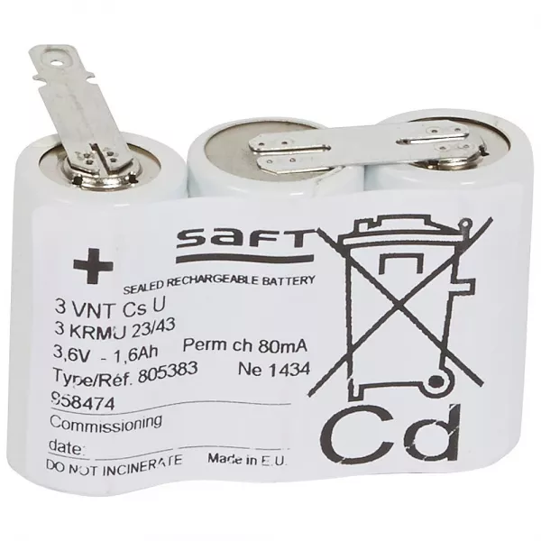 legrand-batterie ni-cd - pour baes+baeh �vacuation sati adressable r�f�rence 062560 (061032)