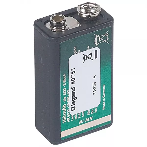 legrand-batterie ni-mh 9v 150mah pour centralisateur de mise en s�curit� incendie (040751)