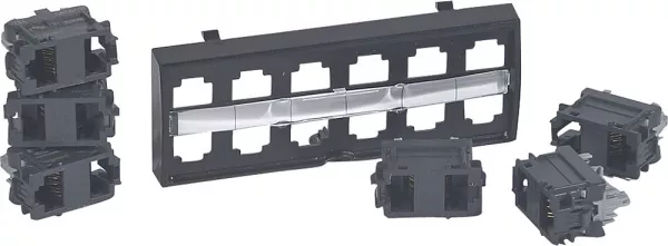 legrand-bloc 6 rj45 utp doubleur t�l�phone/ethernet 100 base t - 8 contacts (033536)