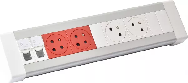 legrand-bloc bureau 2x2p+t + 2x2p+t d�trompage + 2xrj45 � c�bler (054606)
