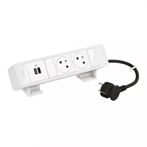 legrand-bloc bureau 2x2p+t f/b usb 45w power delivery cordon 2m fiche - blanc (655116wh)
