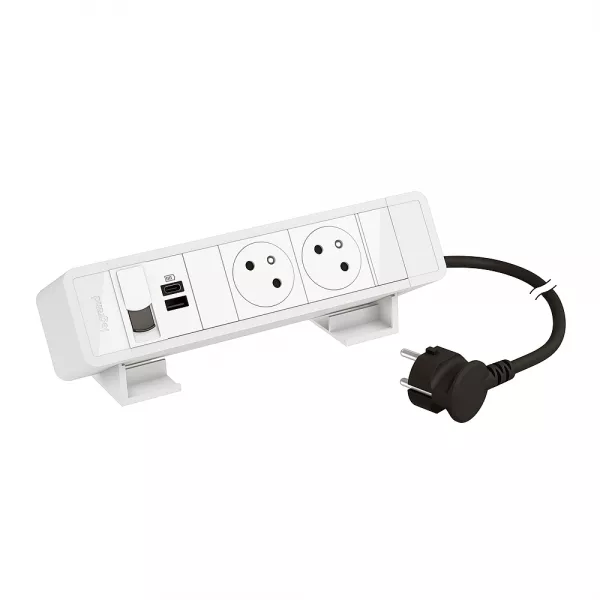legrand-bloc bureau 2x2p+t f/b usb a+c 15w 1 rj45 cat6 ftp cordon 2m fiche - blanc (655117wh)