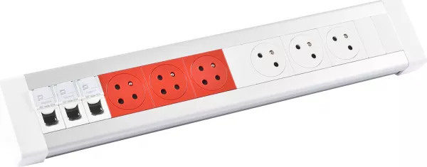 legrand-bloc bureau 3x2p+t + 3x2p+t d�trompage + 3xrj45 � c�bler (054607)