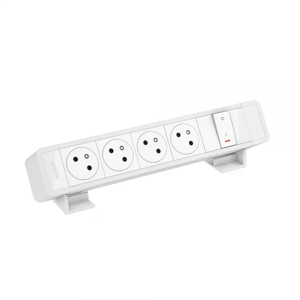legrand-bloc bureau 4x2p+t f/b avec inter � raccorder - blanc (655124wh)
