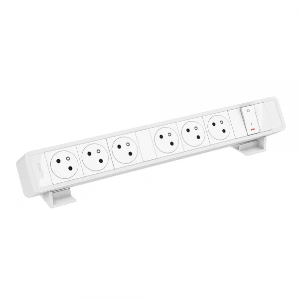 legrand-bloc bureau 6x2p+t f/b avec inter � raccorder - blanc (655125wh)