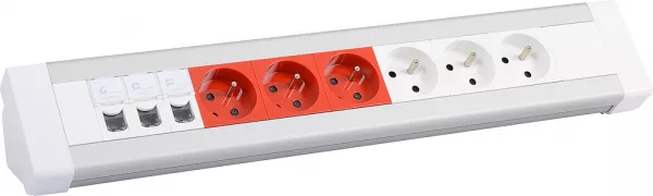 legrand-bloc bureau �quip� 6 prises 2p+t + 3 prises rj45 + obturateur + module � c�bler (054621)