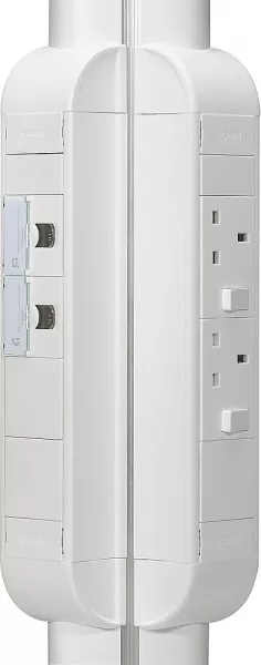 legrand-bloc-colonne 8 modules � �quiper - longueur 325mm - blanc (031066)