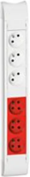 legrand-bloc-colonne � c�bler 6x2p+t (3 � d�trompage) 16a - longueur 415mm - blanc (031043)