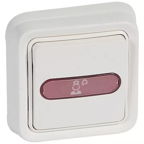 legrand-bloc d\'appel �tanche - t�moin rouge retour d\'appel - ip55 - livr� complet blanc (078249)