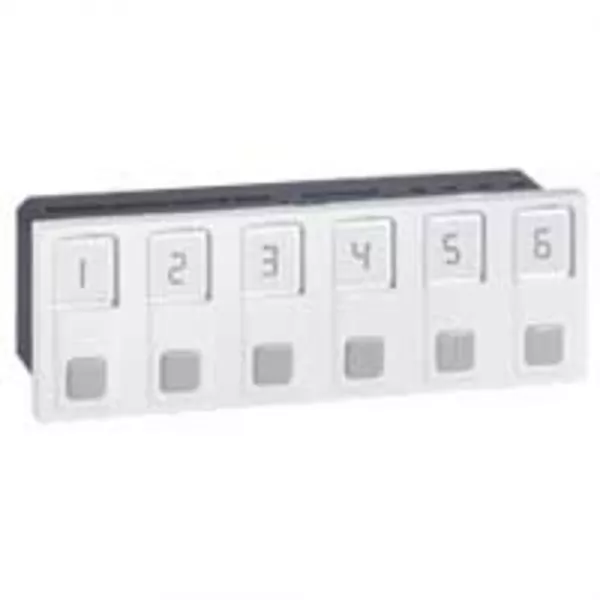 legrand-bloc d\'appel mosaic - 6 directions - alimentation incorpor�e 127/230v~ - 6 mod (076655)