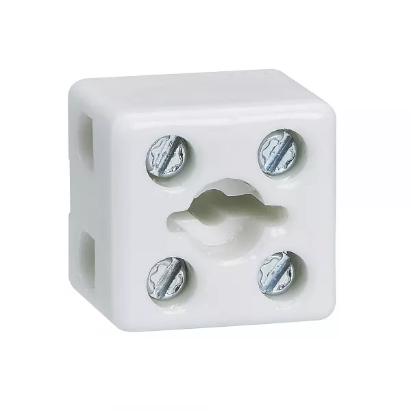 legrand-bloc de jonction porcelaine bipolaire 1 trou de fixation 20x18x19mm - 2,5mm� (034334)