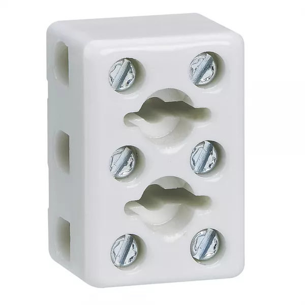 legrand-bloc de jonction porcelaine tripolaire 2 trous de fixation entraxe 10mm - 2,5mm� (034335)