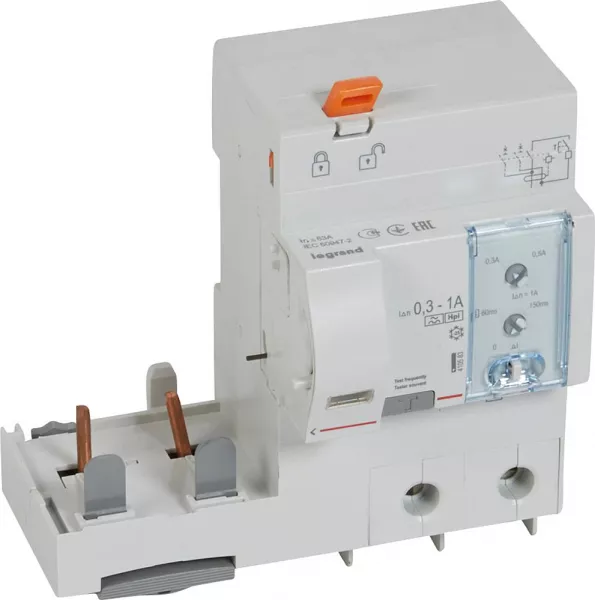 legrand-bloc diff adapt dx� - � vis - 2p - 230/400v~-63a - typef - 300/1000ma (410583)