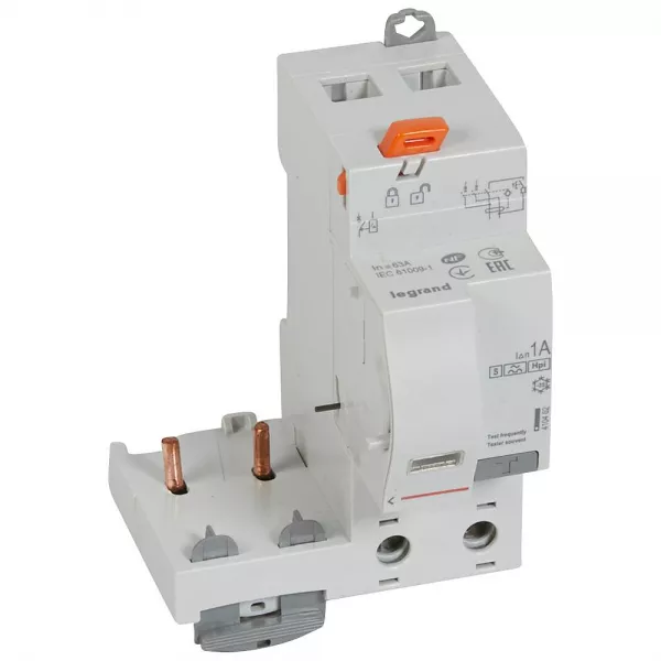 legrand-bloc diff adapt dx�-vis-2p-230/400v~~-63a-typef-1000ma s�lect-disj 1 mod/p�le (410462)
