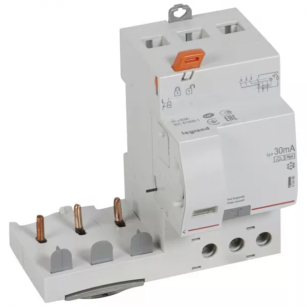 legrand-bloc diff adaptable � vis dx� - disj. 1 module par p�le -3p 400v~ 63a typef 30ma (410486)