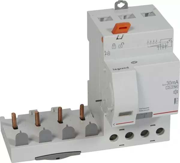 legrand-bloc diff adaptable � vis dx� - disj. 1 module par p�le -4p 400v~ 63a typef 30ma (410534)