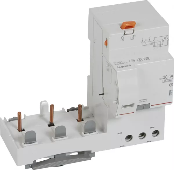 legrand-bloc diff adaptable � vis dx� pour disj. 1,5 mod/p�le -3p 63a -typef 30ma (410605)