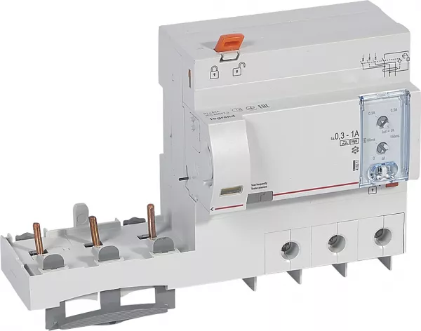 legrand-bloc diff adaptable � vis dx� pour disj. 1,5 mod/p�le -3p 63a -typef r�glable (410611)