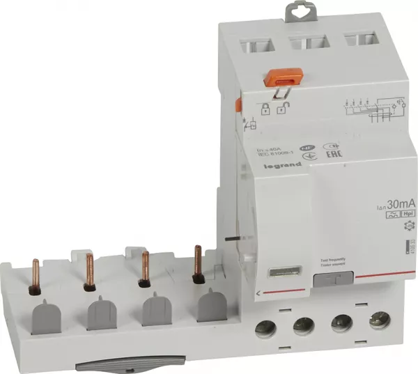 legrand-bloc diff adaptable � vis dx� pour disj. 1 module/p�le -4p 400v~ 40a typef 30ma (410533)