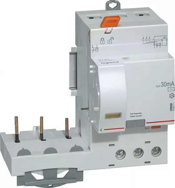 legrand-bloc diff adaptable � vis dx� pour disj 1 module/p�le 3p 40a typeac 30ma (410471)
