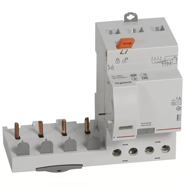 legrand-bloc diff adaptable � vis dx� pour disj 1 module/p�le 4p 63a typeac 1000mas�lect (410523)