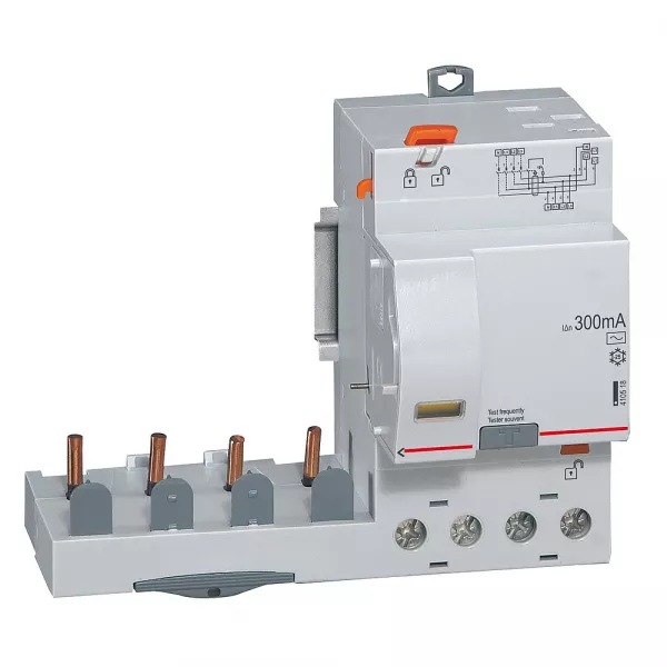 legrand-bloc diff adaptable automatique dx� pour disj 1 module/p�le 4p 63a typeac 300ma (410518)