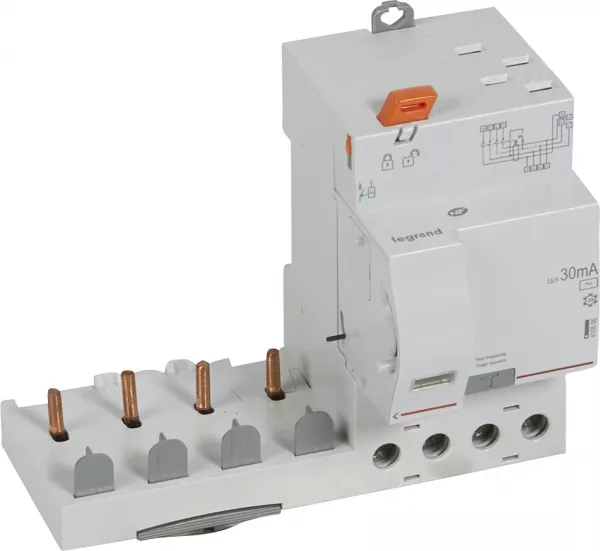 legrand-bloc diff adaptable automatique dx� pour disj 1 module/p�le 4p 63a typeac 30ma (410506)