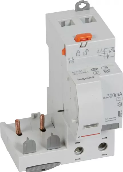 legrand-bloc diff adaptable vis dx� pour disj 1 mod/p�le -2p 230-400v~ 63a typeac 300ma (410414)