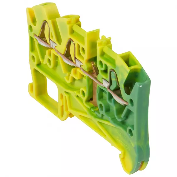 legrand-bloc jonc viking 3 � ressort - 1 jonc/3 conduc -1entr/2sort-vert/jaune - pas 5 (037210)