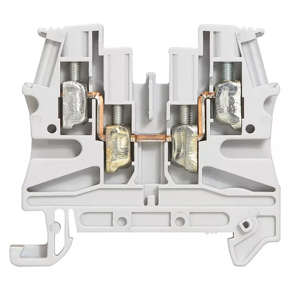 legrand-bloc jonc viking 3 � vis - 1 jonc/2 entr�es/2 sorties - gris - pas 6 (037169)