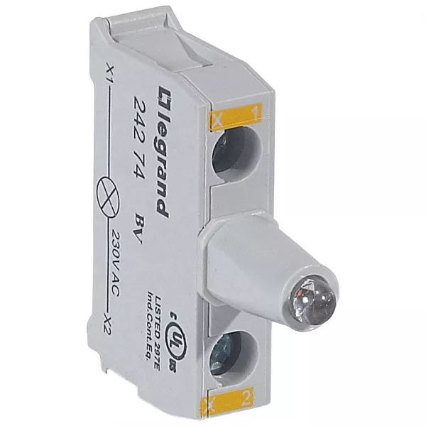 legrand-bloc lumineux leds osmoz pour bo�te � boutons - raccordement � vis - 230v~ jaune (024274)