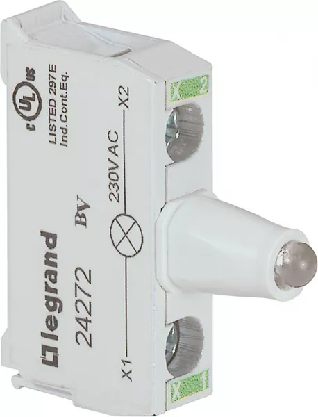 legrand-bloc lumineux leds osmoz pour bo�te � boutons - raccordement � vis - 230v~ vert (024272)