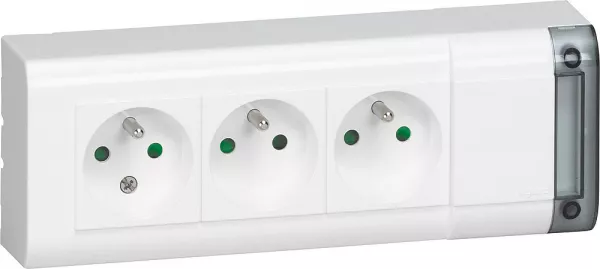 legrand-bloc multiprise fixable 3x2p+t longueur 208mm � cabler - blanc (050609)