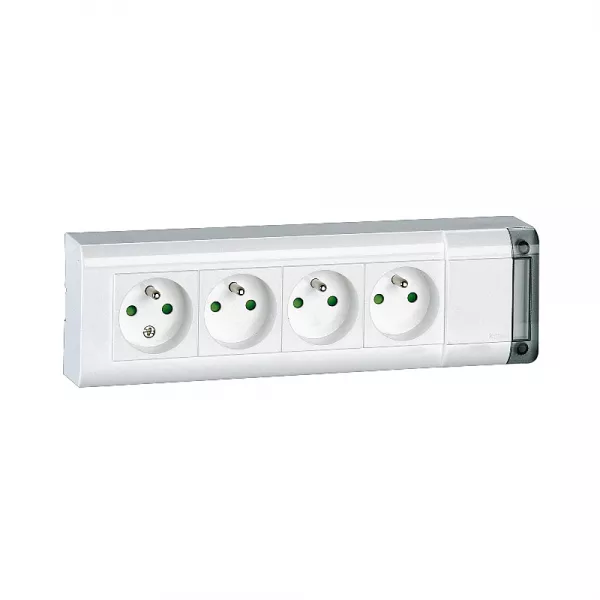 legrand-bloc multiprise fixable 4x2p+t longueur 253mm � cabler - blanc (050610)
