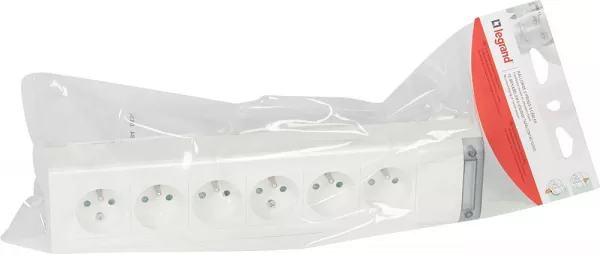 legrand-bloc multiprise fixable 6x2p+t longueur 343mm � cabler - blanc (050611)