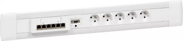 legrand-bloc nourrice - 5x2p+t - avec switch et prise hd 15 + jack (053468)