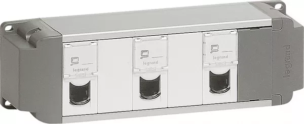legrand-bloc nourrice 3xrj45 cat6 ftp 1 module +  2 obturateurs 1module (053496)