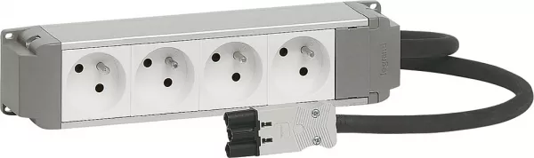 legrand-bloc nourrice 4x2p+t f/b+ 6m ho7 rnf 3g 2,5 mm2+rac. rapide m�le (053436)