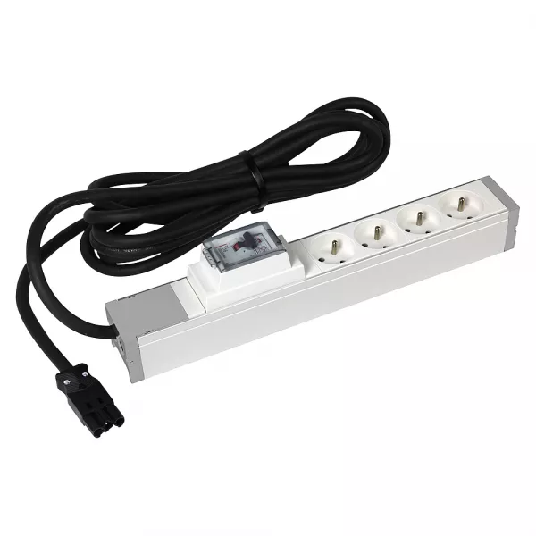 legrand-bloc nourrice �quip� - 4x2p+t + disjoncteur diff�rentiel - avec cordon (073445)