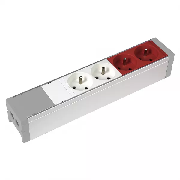 legrand-bloc nourrice �quip� de 2 prises 2p+t et 2 prises 2p+t � d�trompage � c�bler (073405)