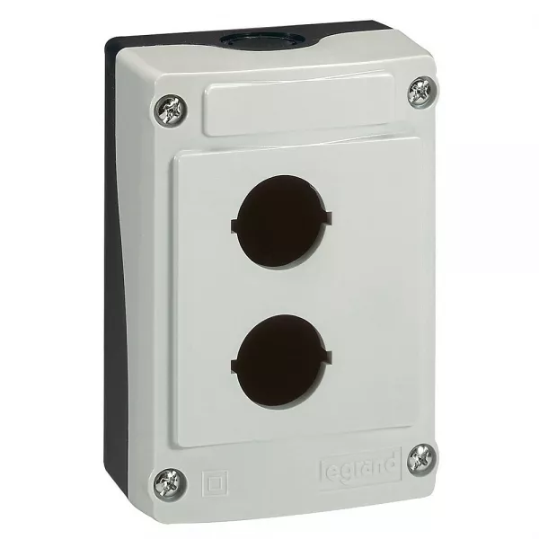 legrand-bo�te � boutons vide osmoz 2 trous - gris (024202)
