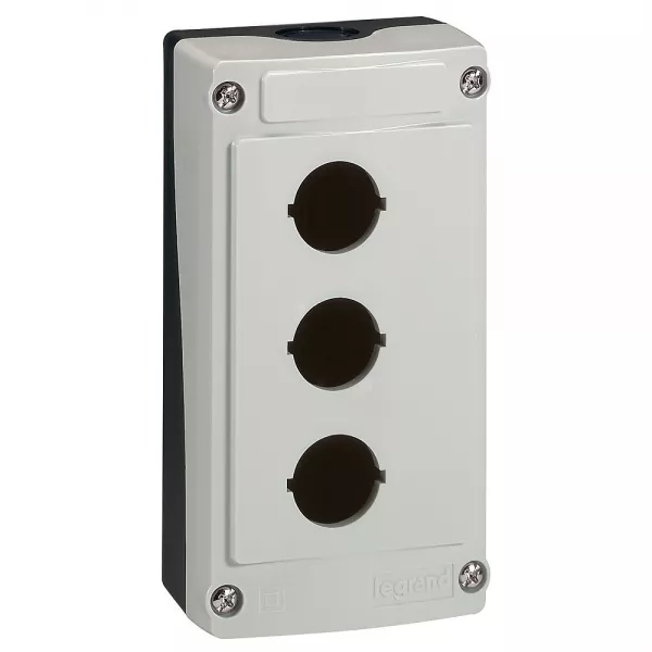 legrand-bo�te � boutons vide osmoz 3 trous - gris (024203)