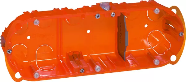 legrand-bo�te � encastrer batibox multimat�riaux - 3 postes profondeur 40mm (090503)
