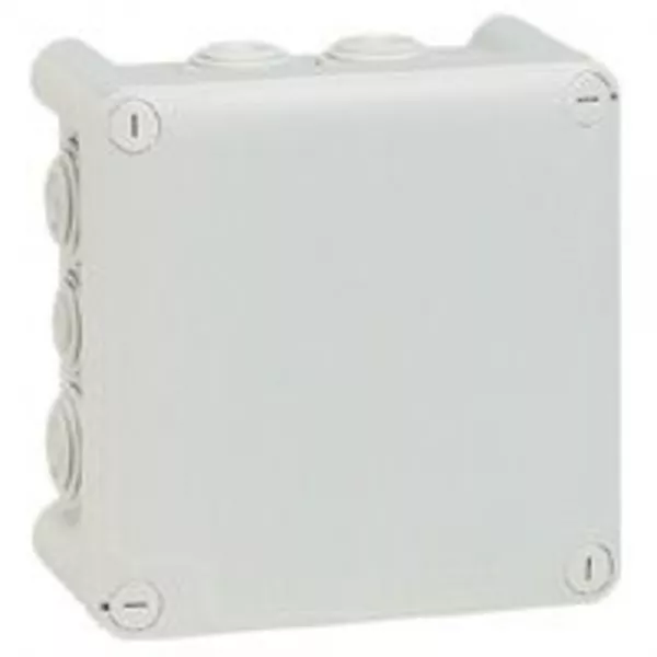legrand-bo�te de d�rivation carr�e - 130x130x74 mm - fermeture par 1/4 de tour - gris (094523)