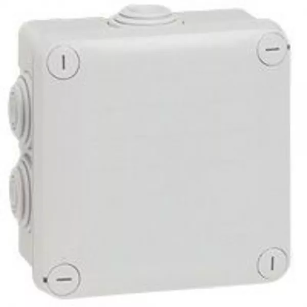 legrand-bo�te de d�rivation carr�e 105x105x55mm - fermeture par 1/4 de tour - gris (094519)