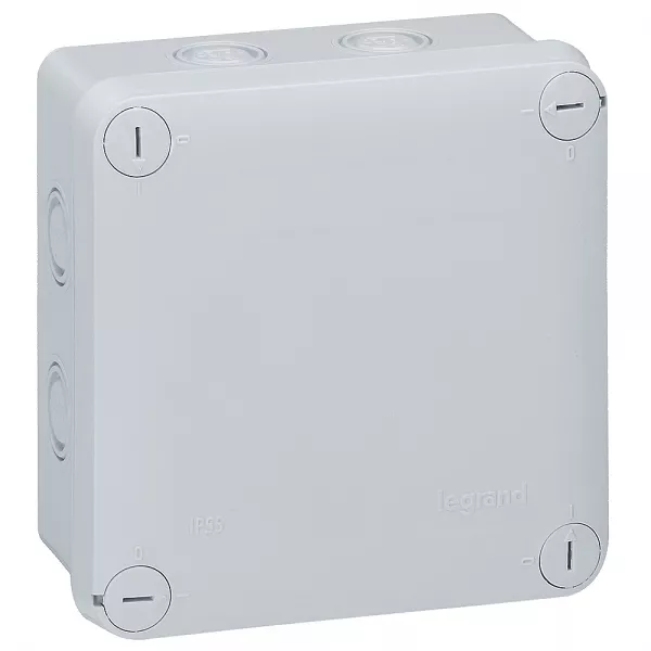 legrand-bo�te de d�rivation carr�e pour presse-�toupe plexo gris 7 entr�es 105x105x55mm (092024)